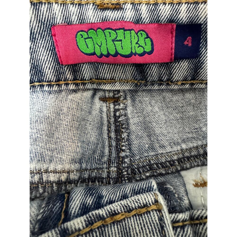 Empyre Tori Jeans Womens Skate Baggy Straight Blue High Waist Jeans Size 4 - Picture 4 of 5